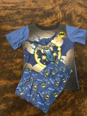 Batman Blue and Yellow Boys Pajama Set